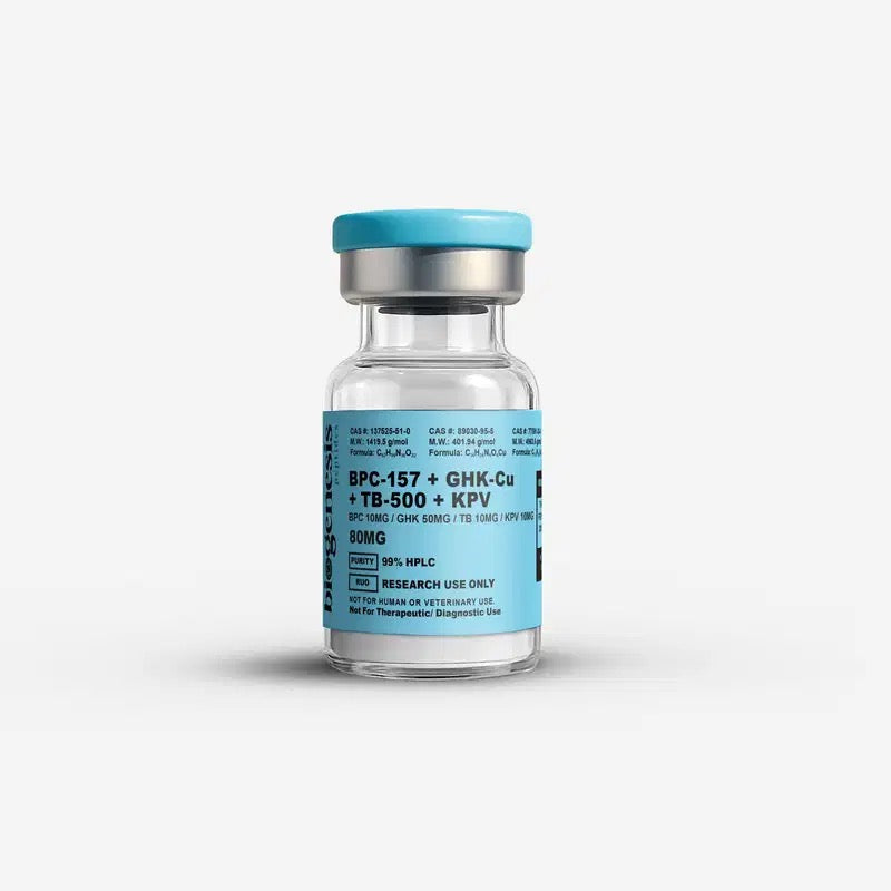 klow blue KLOW: A Research Peptide Blend Featuring GHK-Cu, KPV, TB-500 & BPC-157 Main Peptides KLOW Research Compound | Advanced
